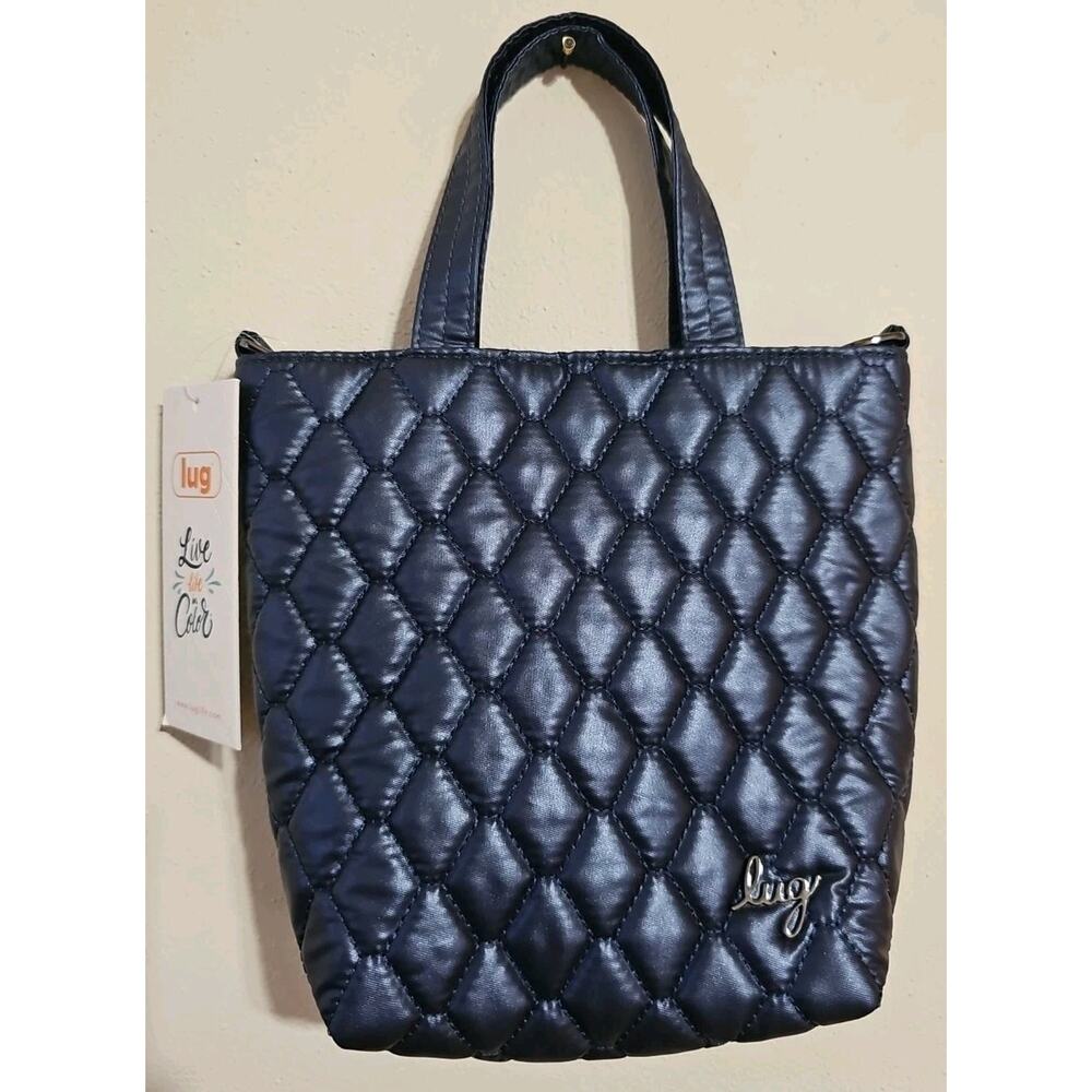 New Lug Tip Toe Crossbody Bag Metallic Indigo
